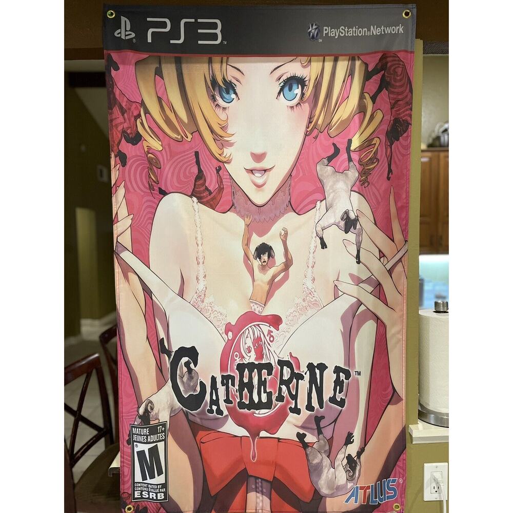 Catherine 5' Flag Banner Poster Sony PlayStation 3 PS3 Atlus Rated M